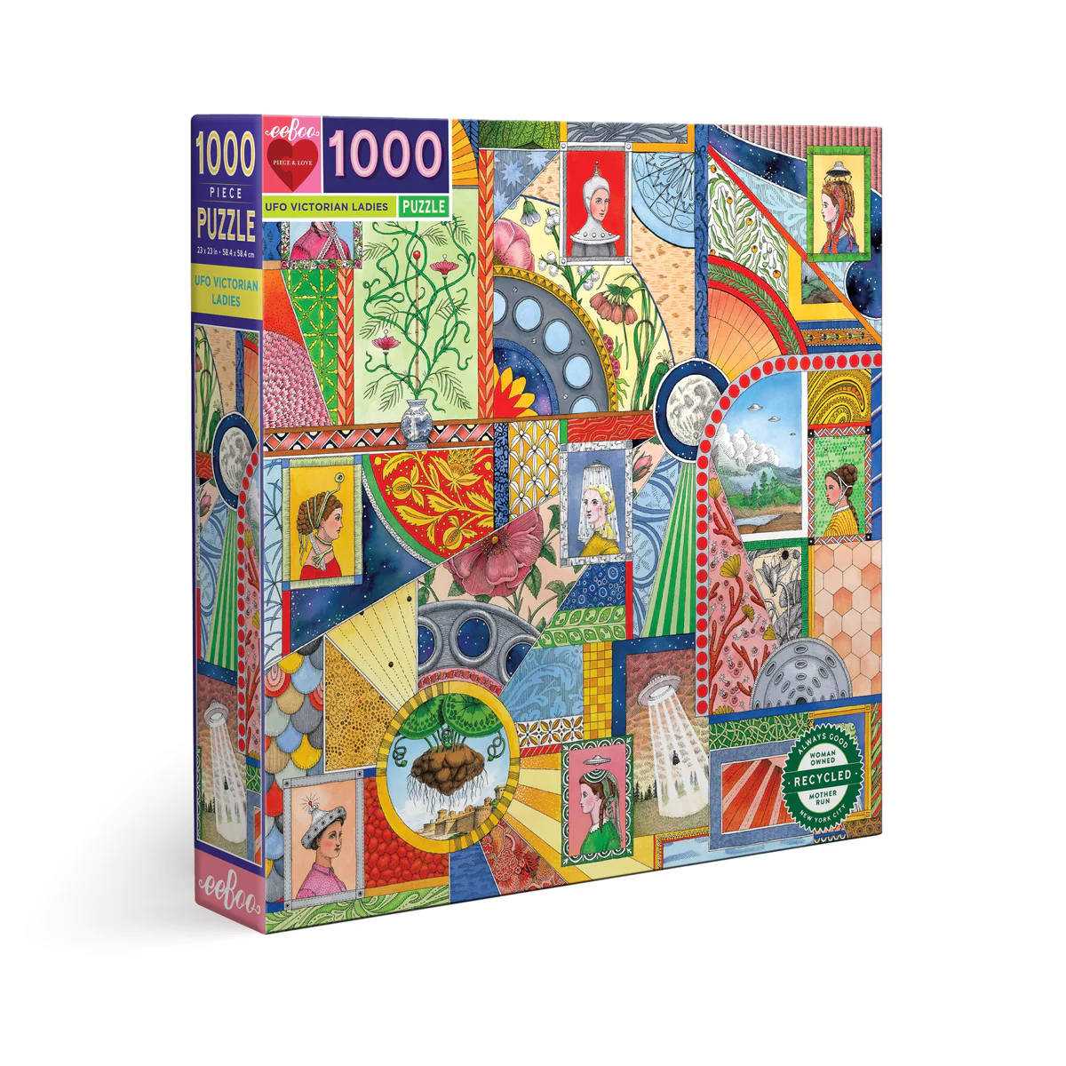 eeBoo UFO Victorian Ladies - 1000 Piece Puzzle