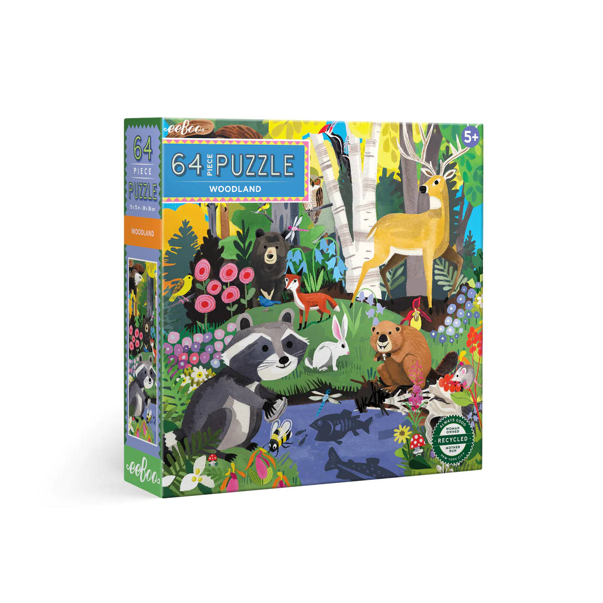 eeBoo Woodland - 64 Piece Puzzle