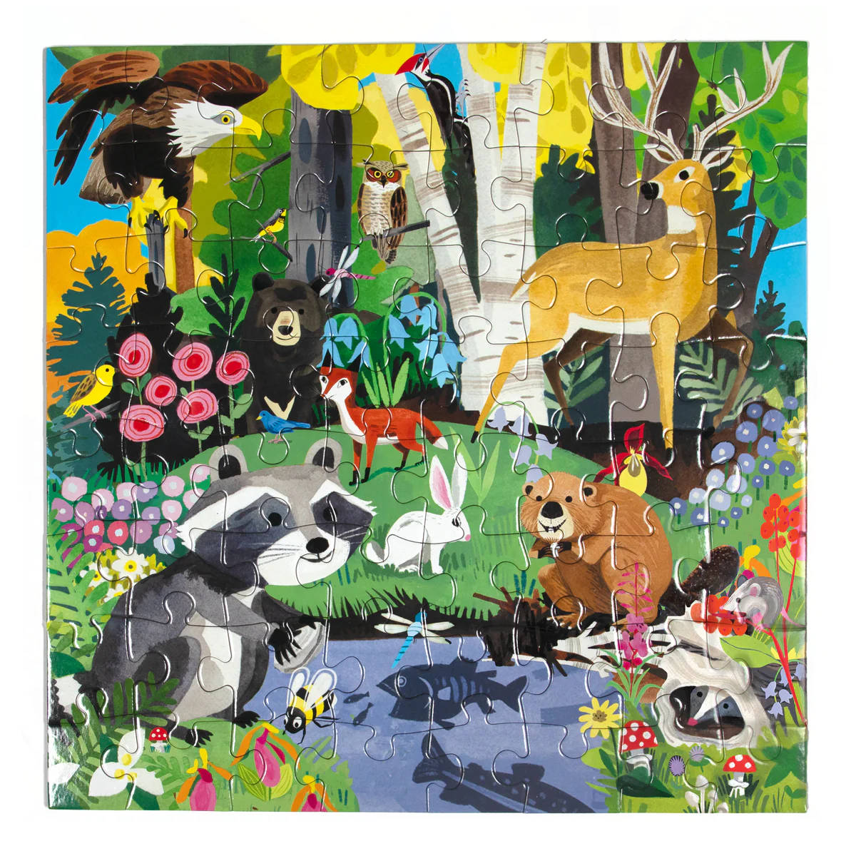 eeBoo Woodland - 64 Piece Puzzle