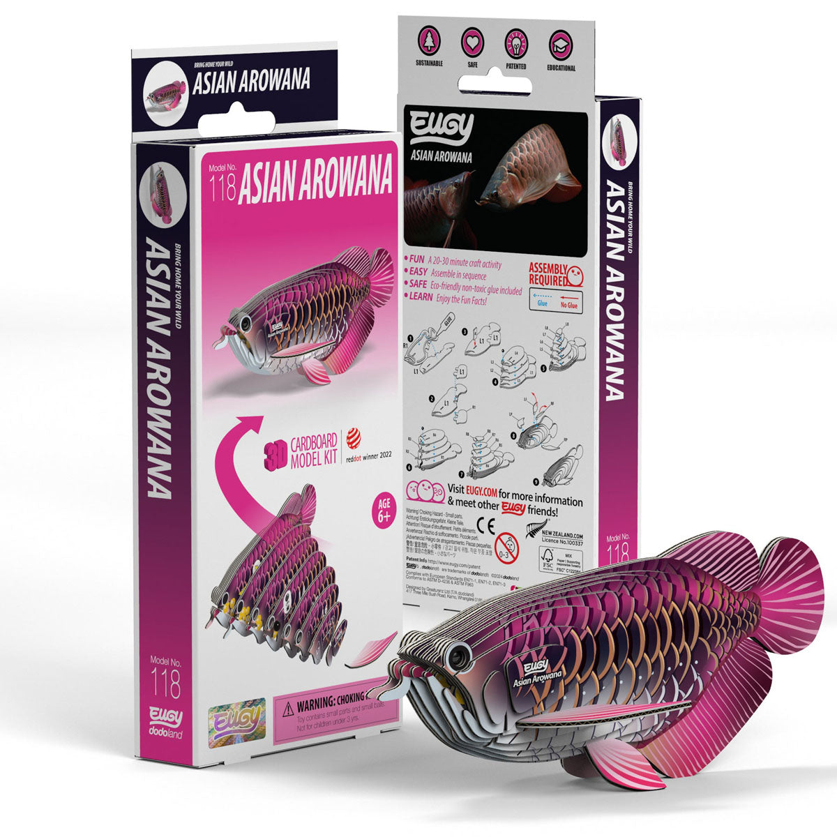 Eugy Asian Arowann 3-D Cardboard Model Kit