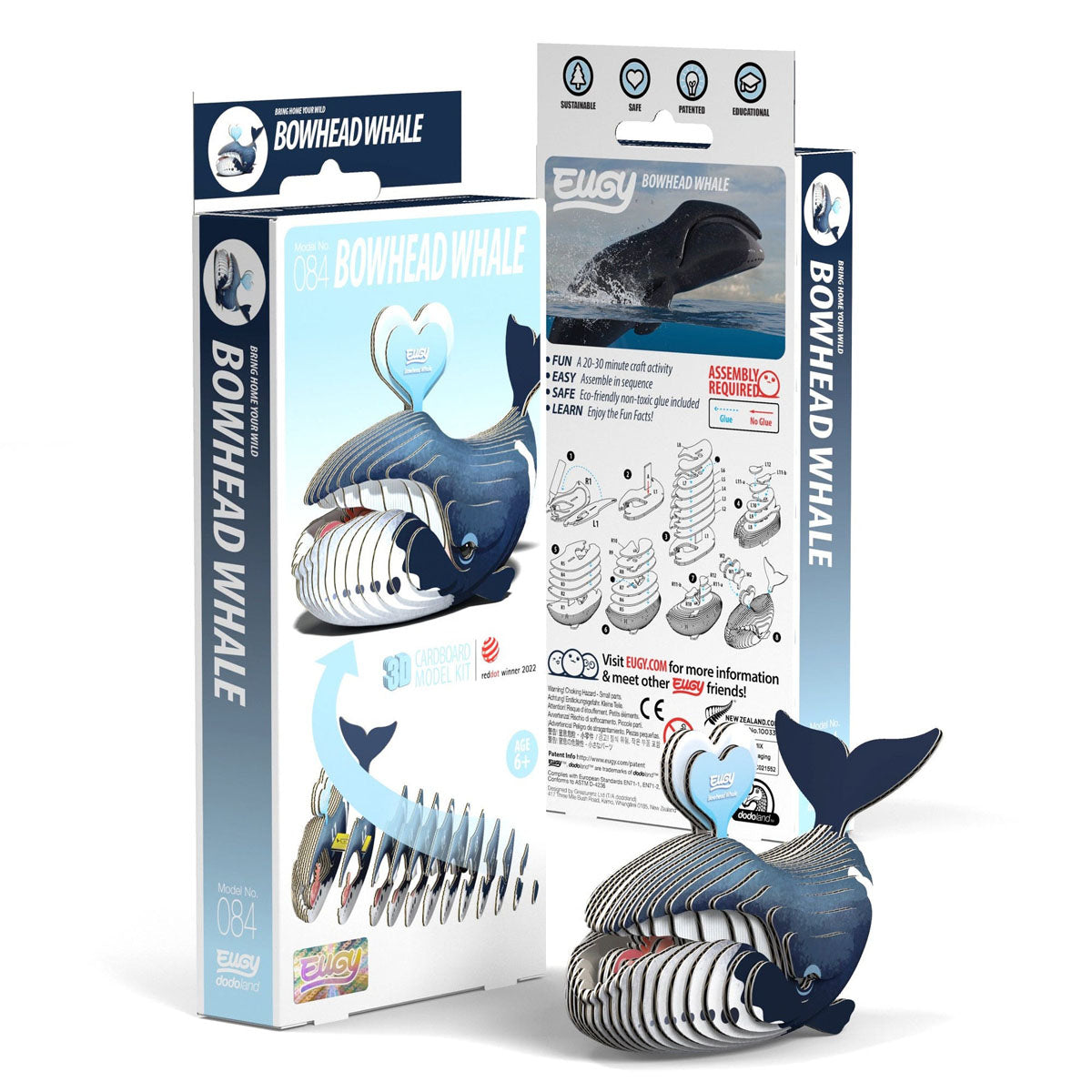 Eugy Bowhead Whale 3-D Cardboard Model Kit