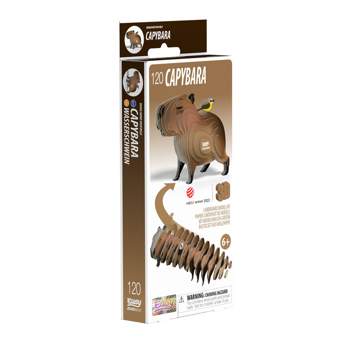 Eugy Capybara 3-D Cardboard Model Kit