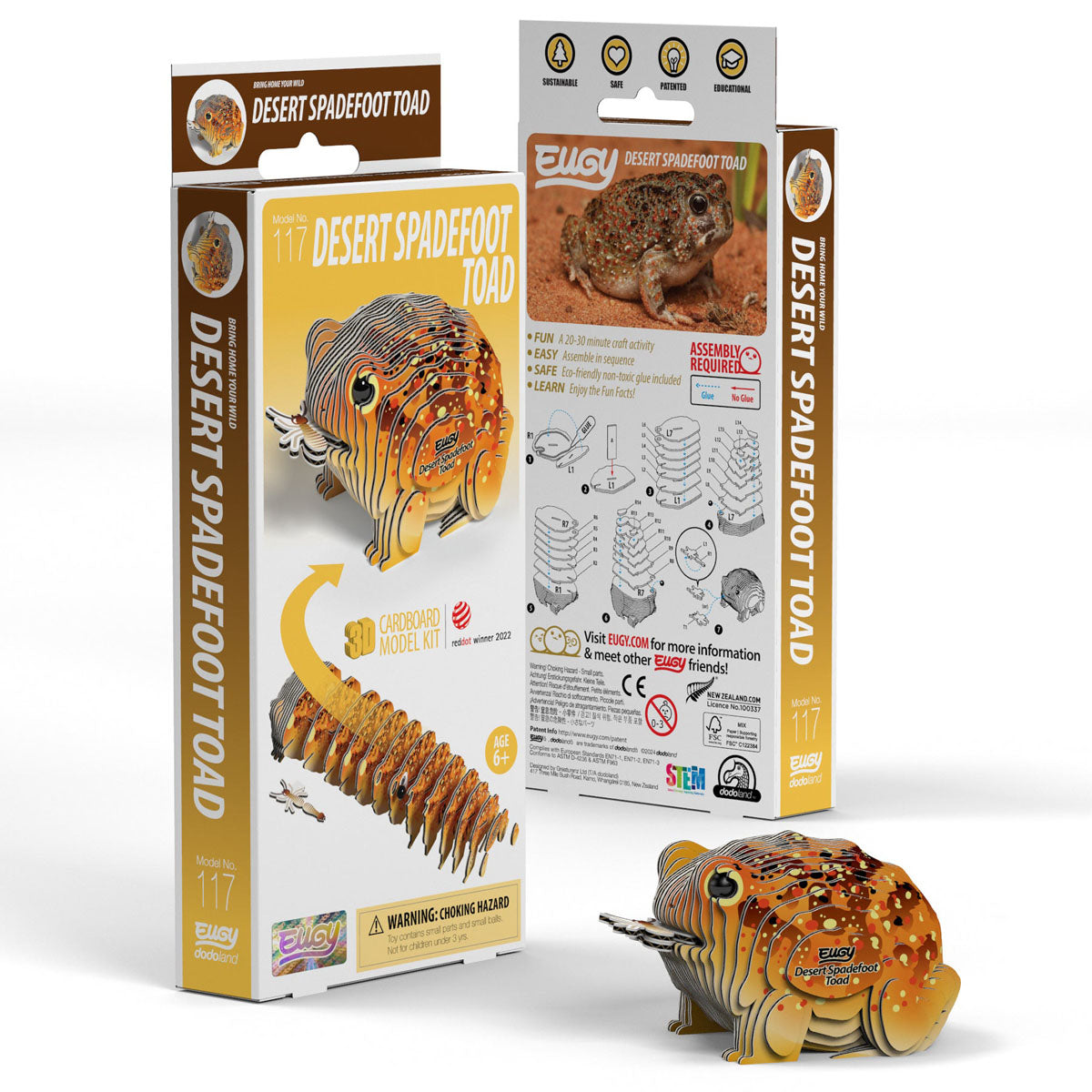 Eugy Desert Spadefoot 3-D Cardboard Model Kit