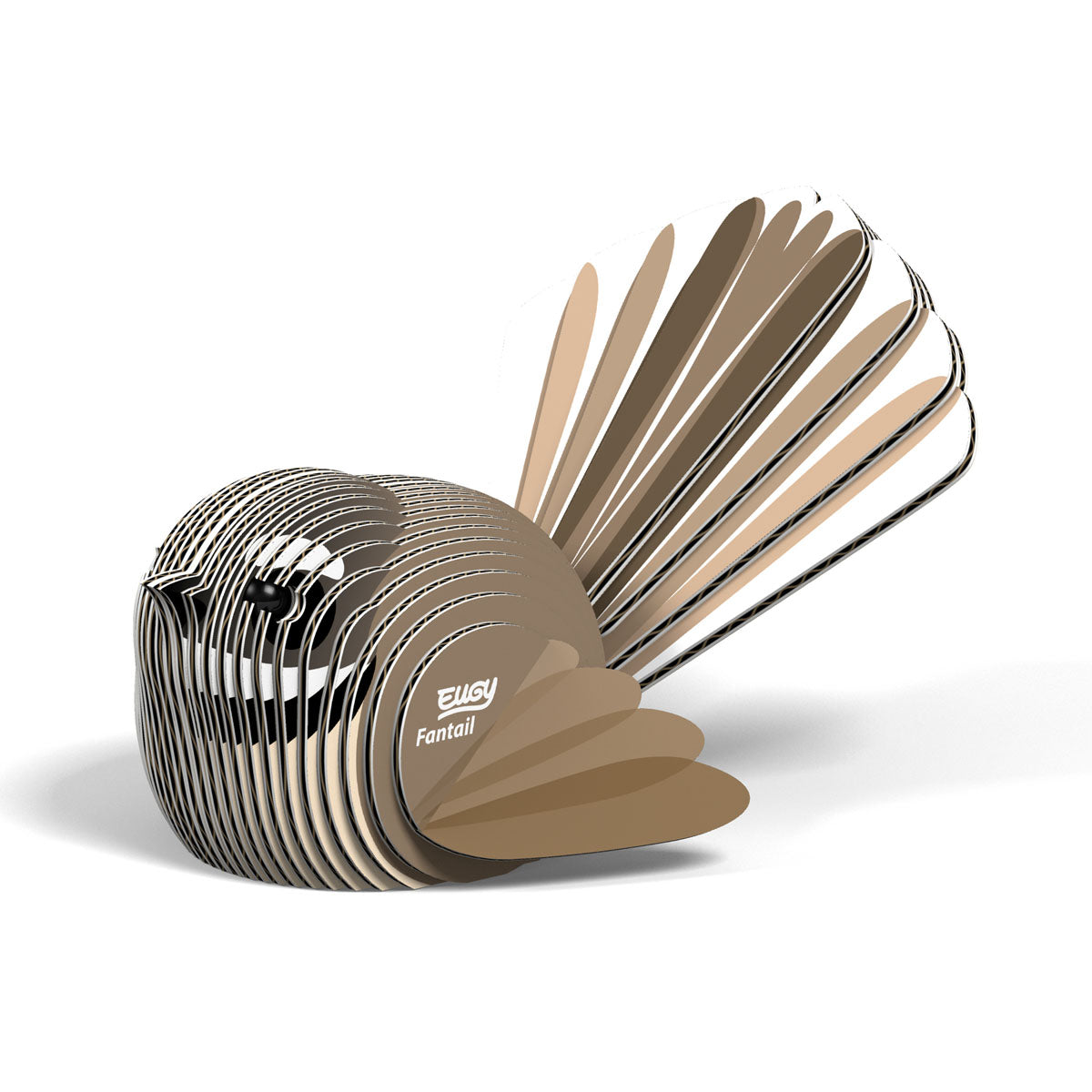 Eugy Fantail Bird 3-D Cardboard Model Kit