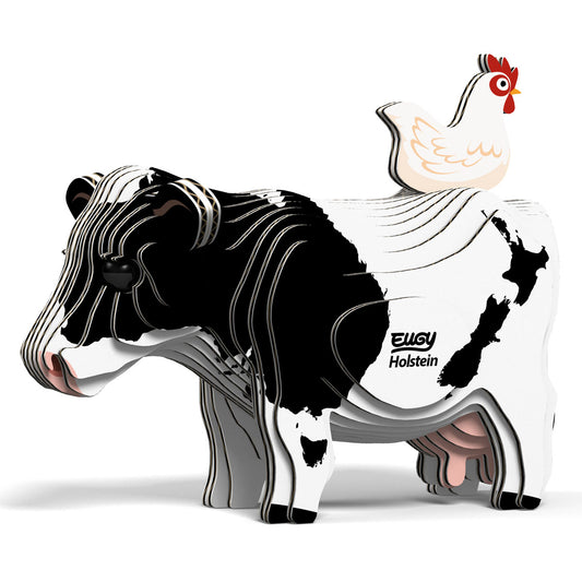 Eugy Holstein Cow 3-D Cardboard Model Kit
