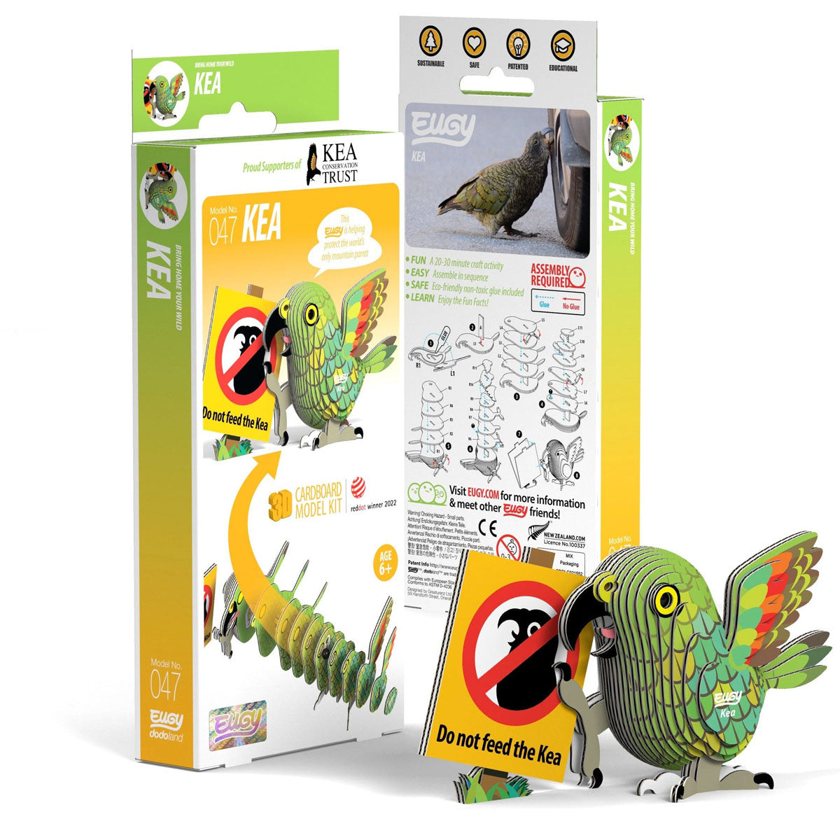Eugy Kea Bird 3-D Cardboard Model Kit