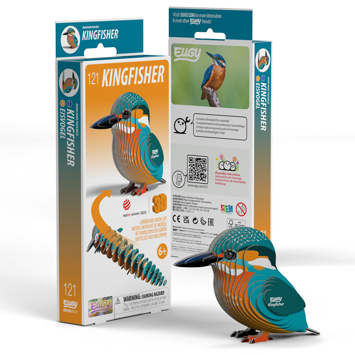 Eugy Kingfisher 3-D Cardboard Model Kit