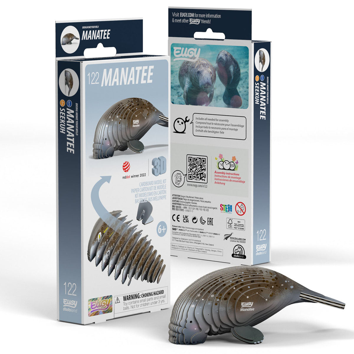 Eugy Manatee 3-D Cardboard Model Kit