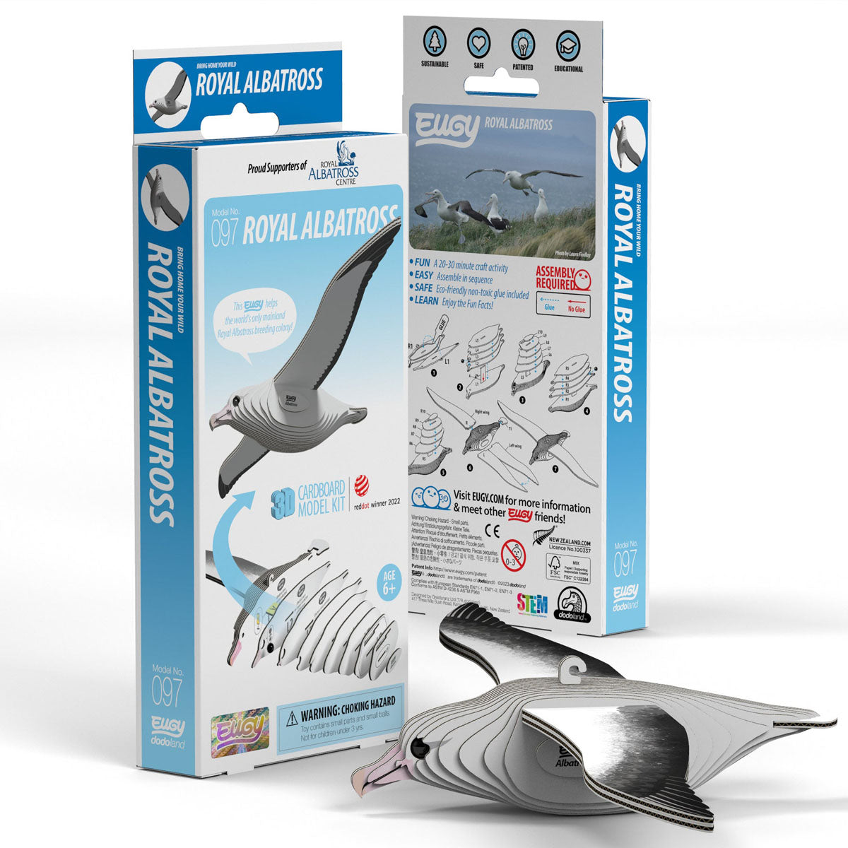 Eugy Royal Albatross 3-D Cardboard Model Kit
