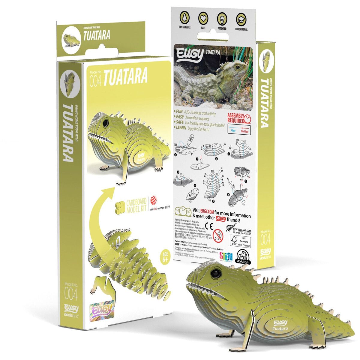 Eugy Tuatara 3-D Cardboard Model Kit