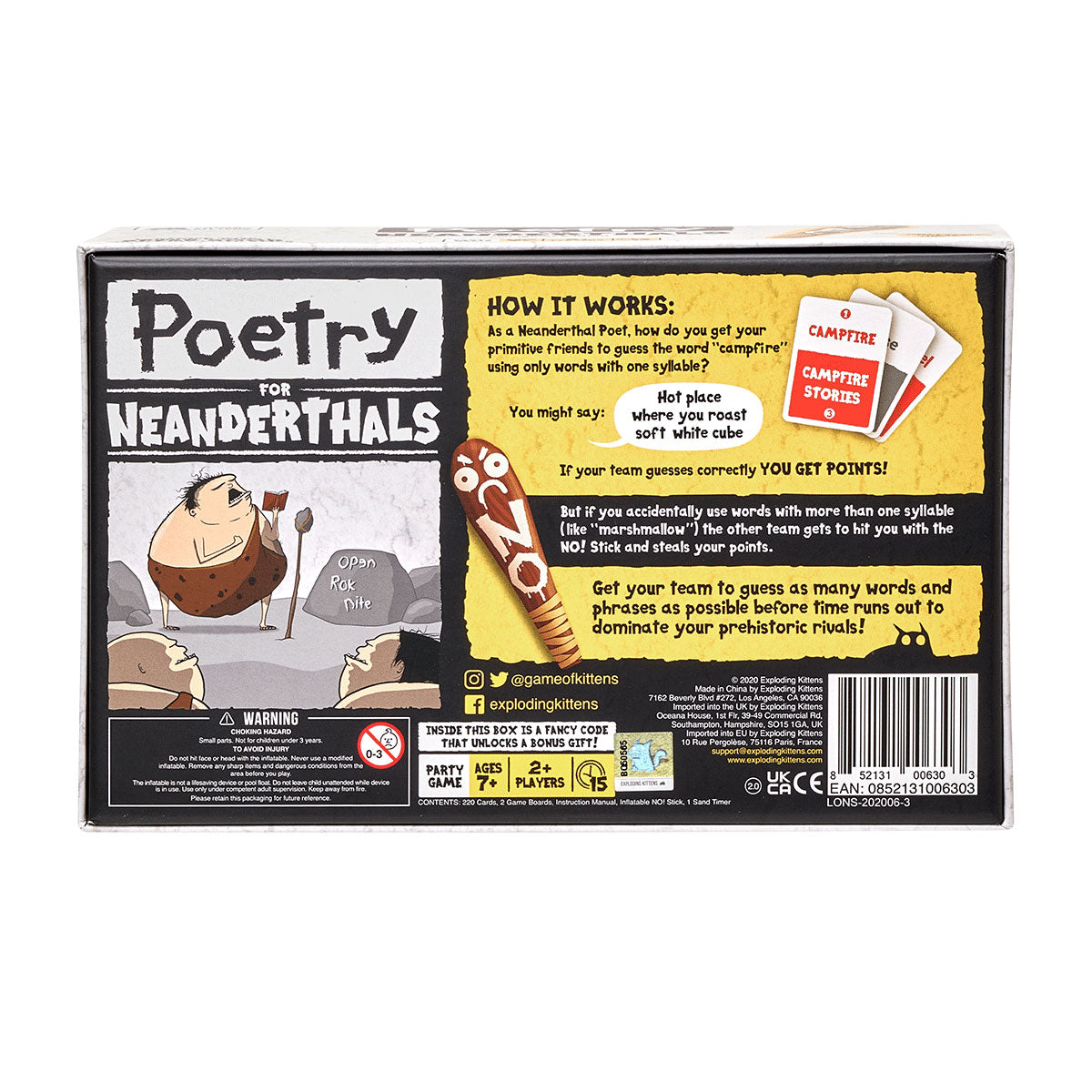 Poetry For Neanderthals Guessing Game from Exploding Kittens