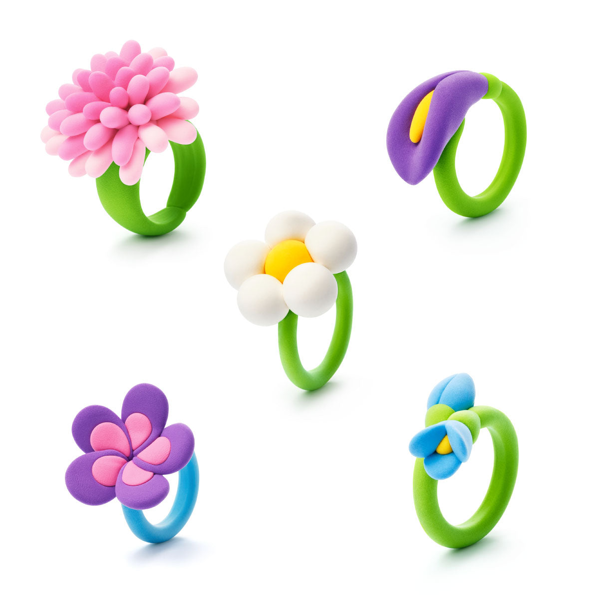Hey Clay Bijou Flower Rings