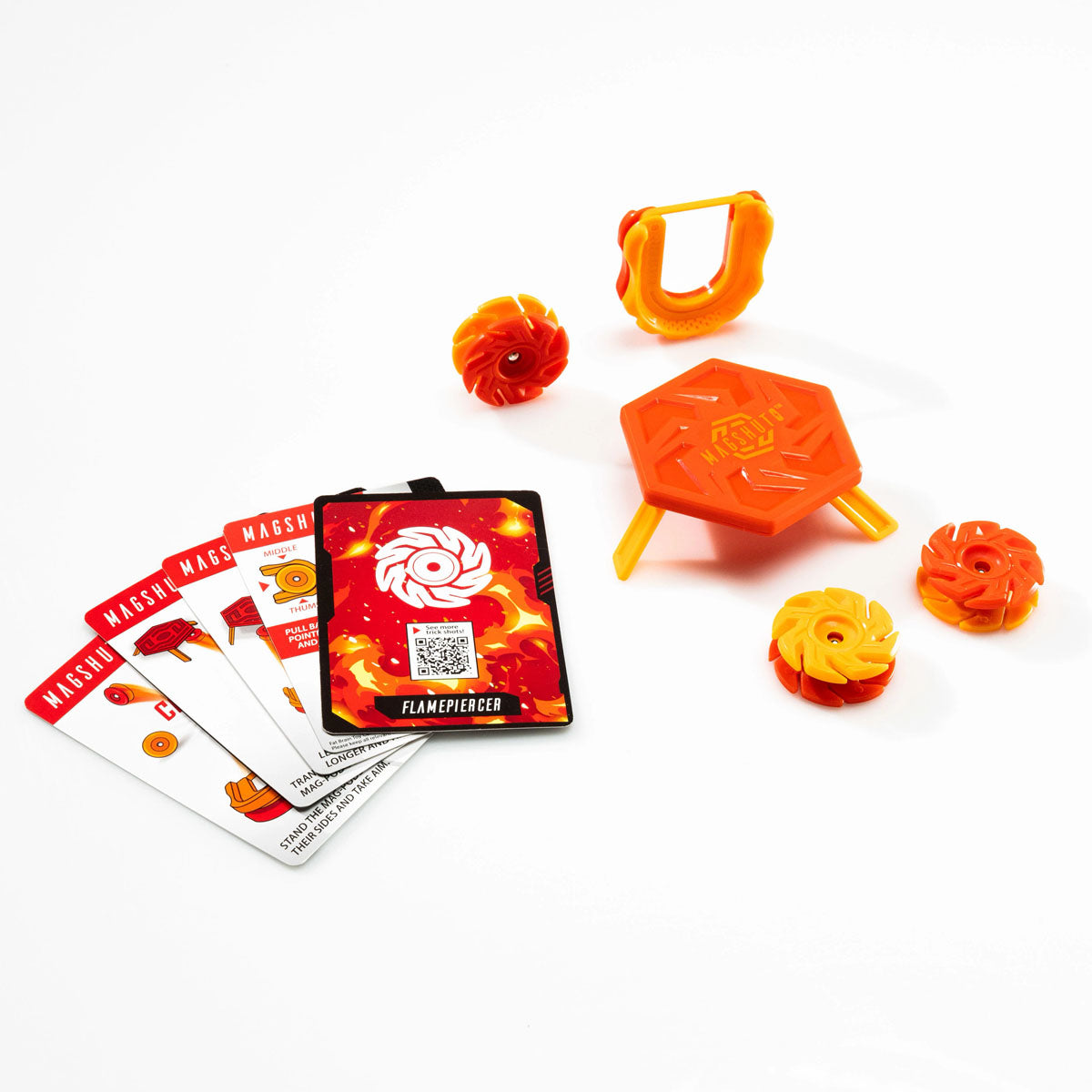 Fat Brain Toy Co Magshuto Mag Kit - 3 Pods, Launcher, and Challenge Cards Set