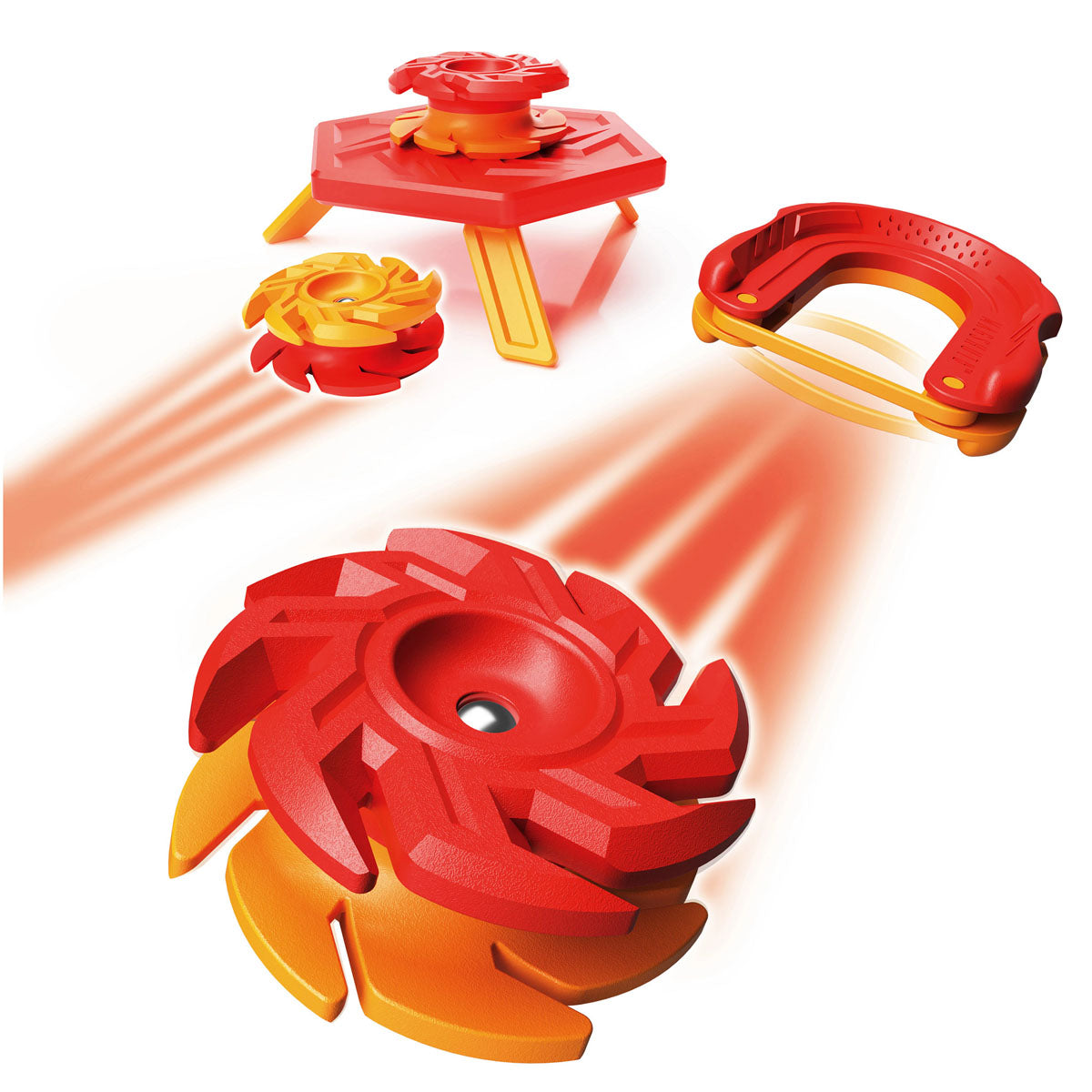 Fat Brain Toy Co Magshuto Flamepiercer Red/Orange Mag Kit - 3 Pods, Launcher, and Challenge Cards Set