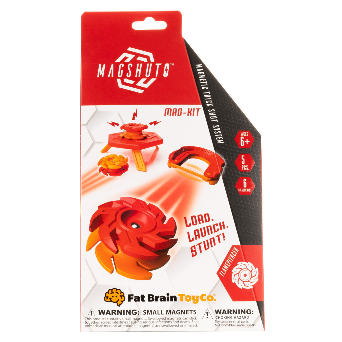 Fat Brain Toy Co Magshuto Mag Kit - 3 Pods, Launcher, and Challenge Cards Set