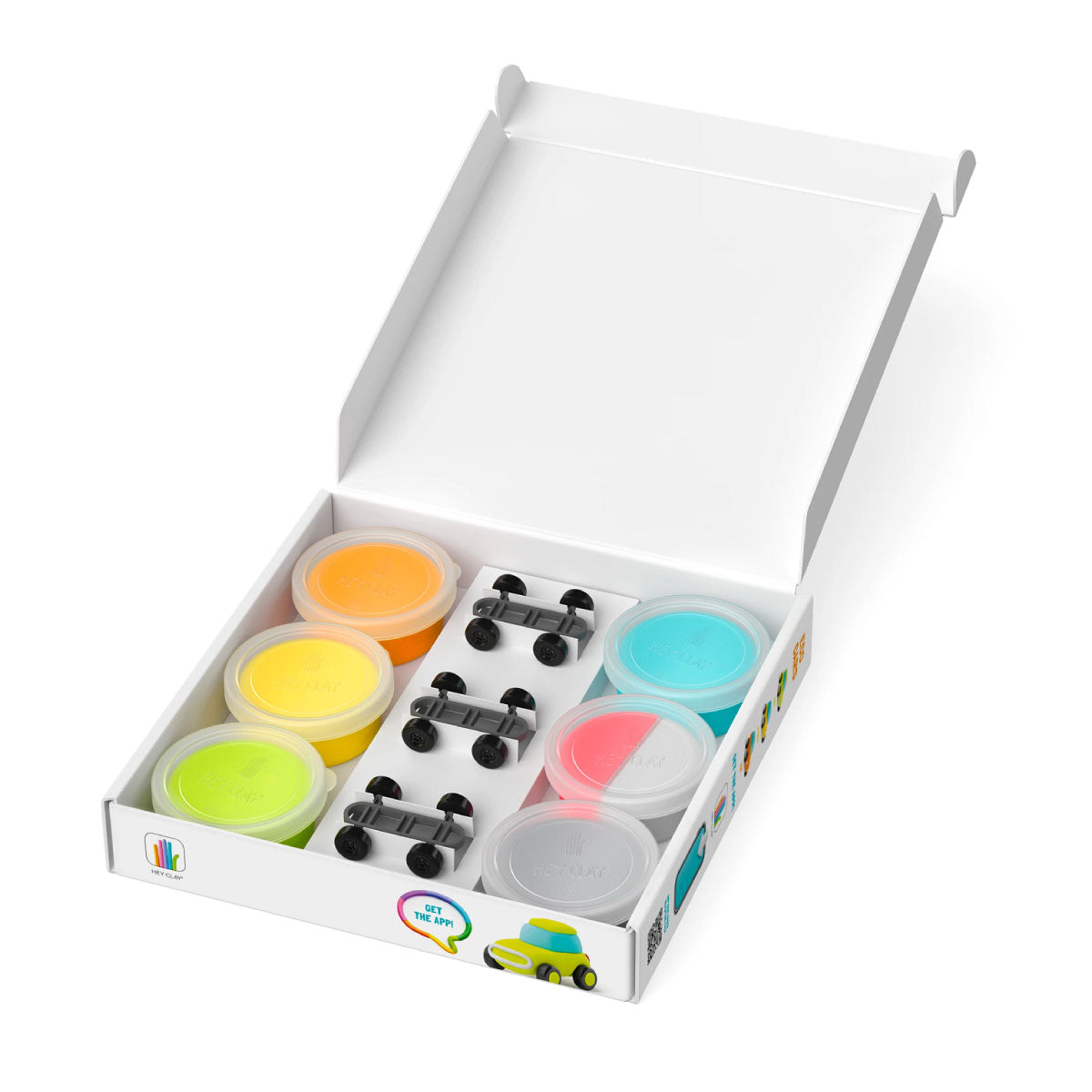 Hey Clay Eco Cars - 6 Air-Dry Modeling Clays