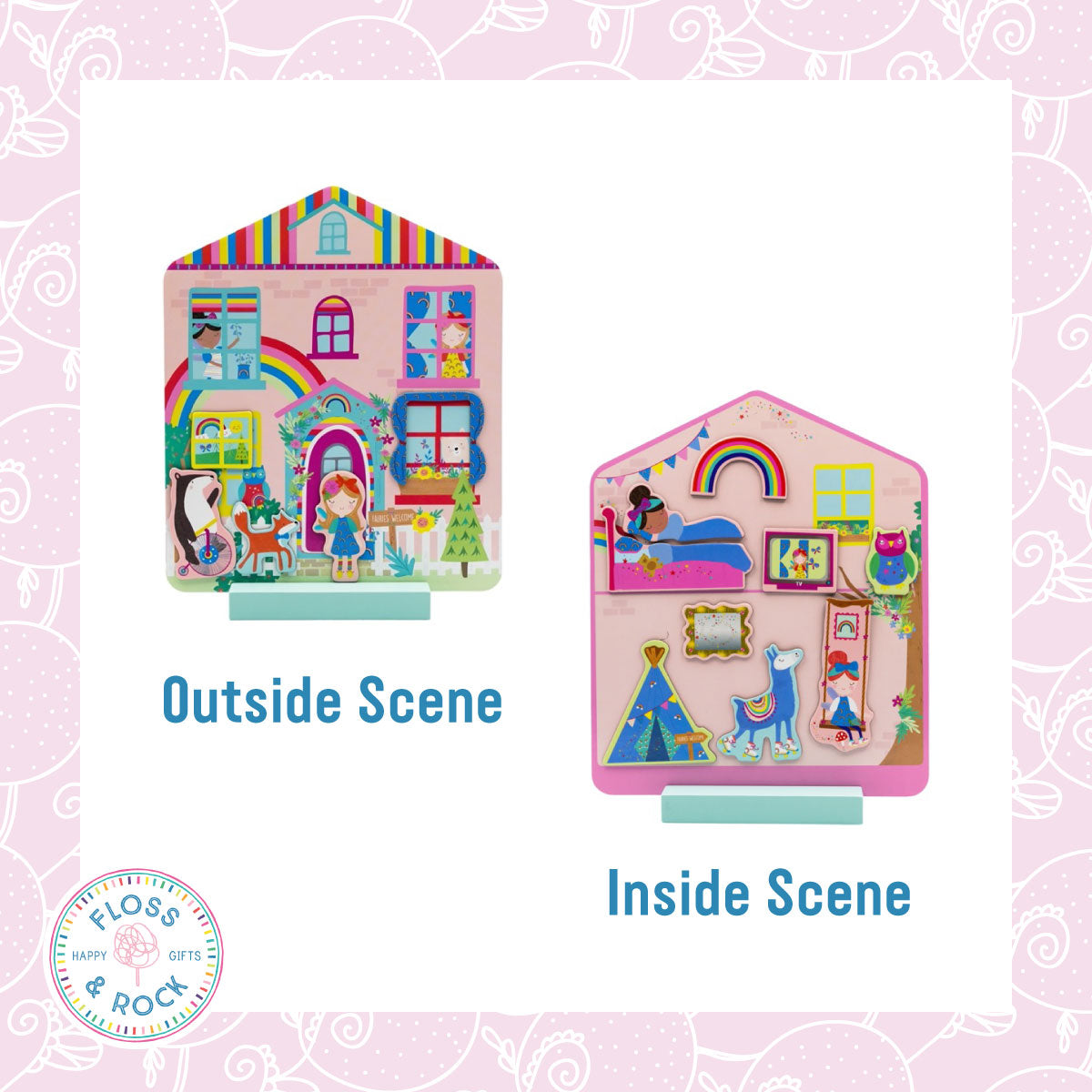 Floss & Rock Magnetic Rainbow Fairy House