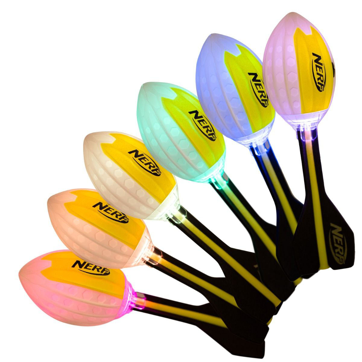 Nerf Vortex Lightstrike Football LED color shifts