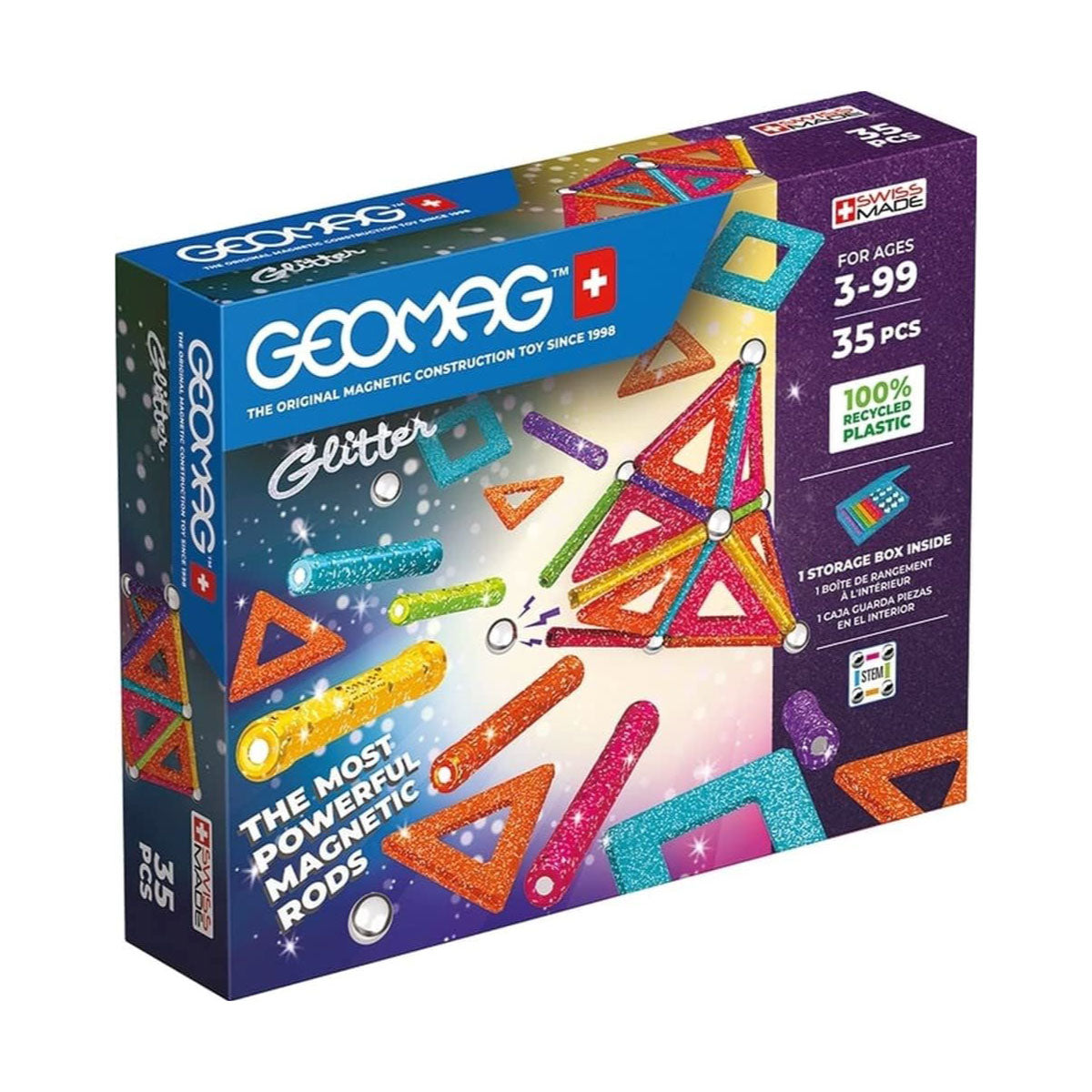GeoMag Glitter Classic 35 Piece Building Set