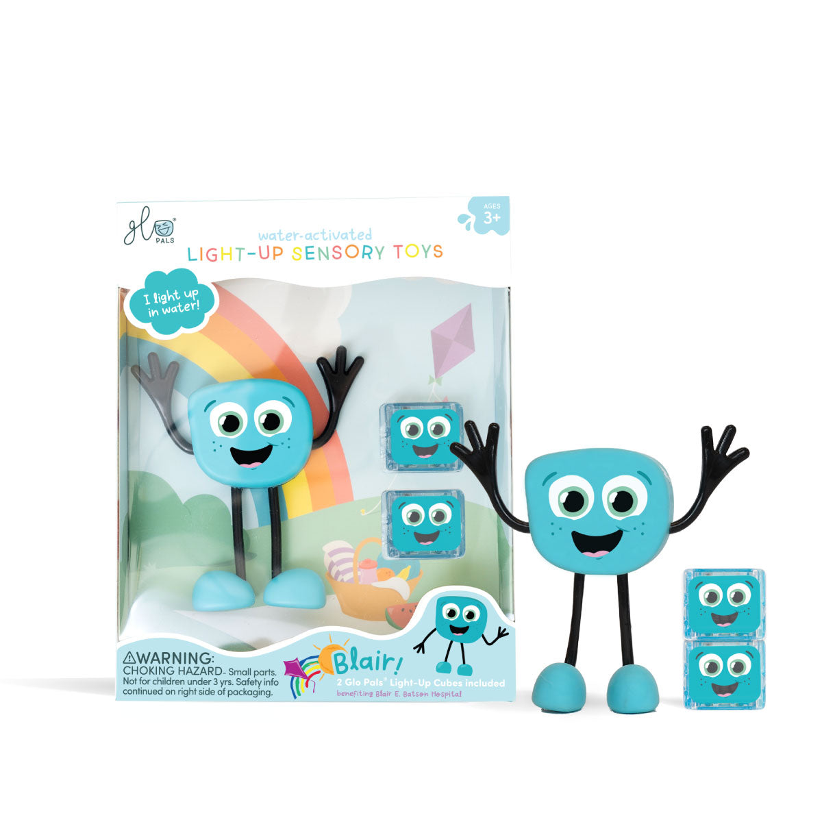 Glo Pals Blair Character + 2 Blue Cubes