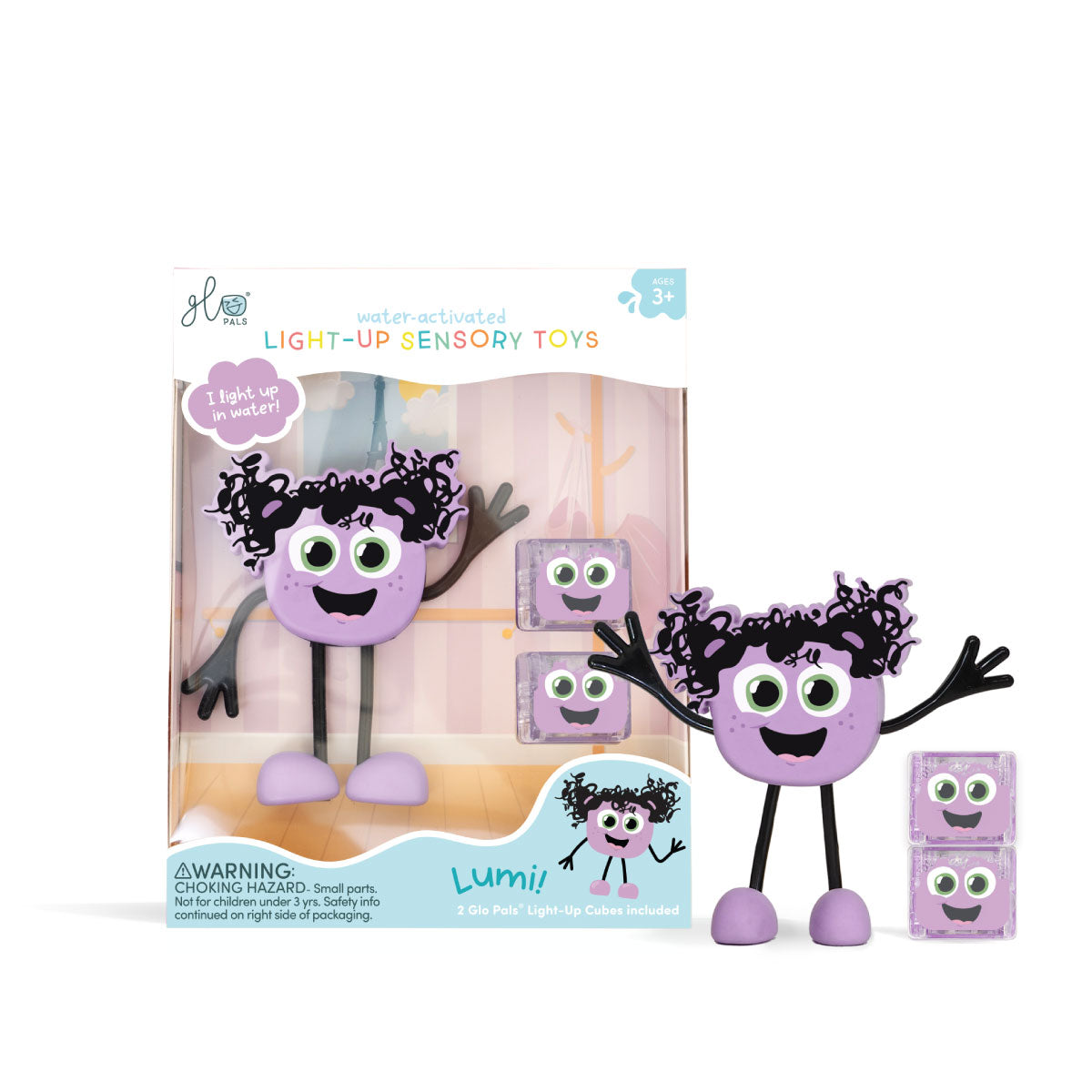 Glo Pals Lumi Character + 2 Purple Cubes