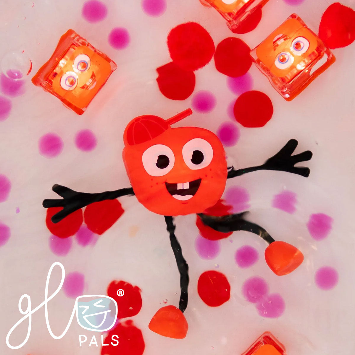 Glo Pals Sammy Character + 2 Red Cubes