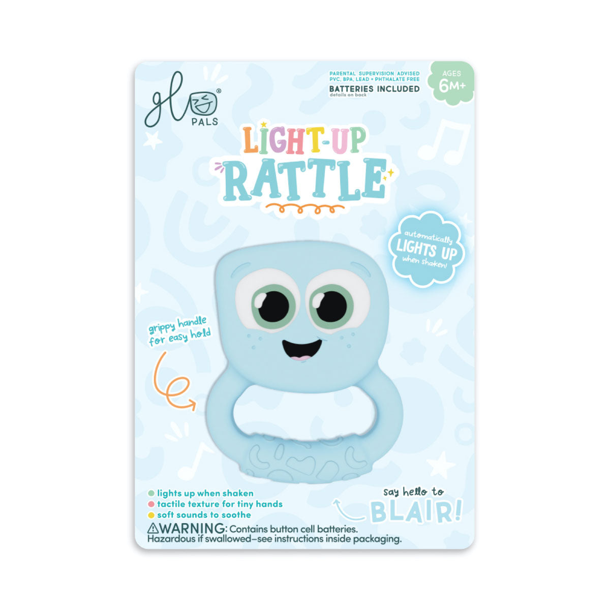 Blair (Blue) Glo Pals Light Up Rattles