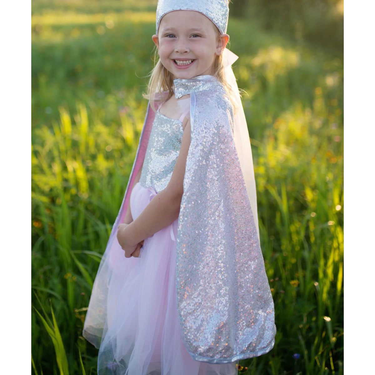 Great Pretenders Reversible Silver Sequins Cape