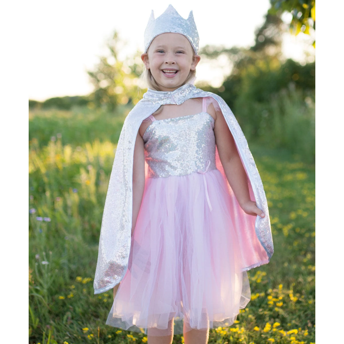 Great Pretenders Reversible Silver Sequins Cape