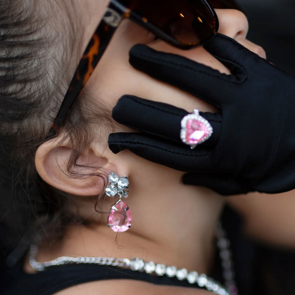 Great Pretenders The Marilyn Jewelry Set - Pink and Silver