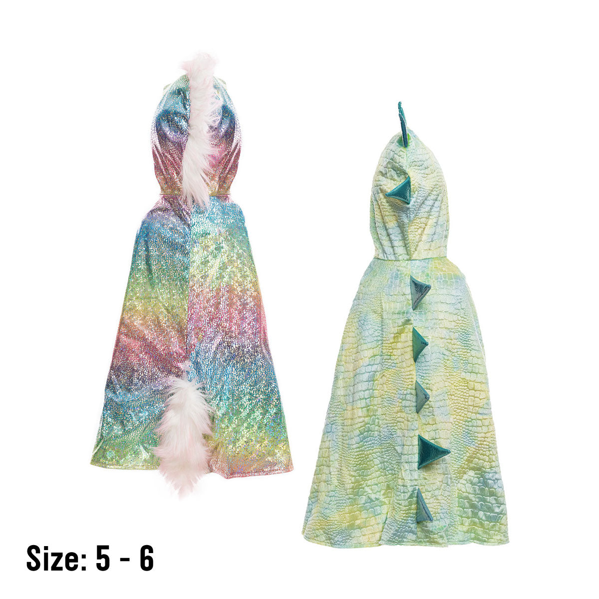 Great Pretenders Reversible Rainbow Unicorn and Dragon Cape