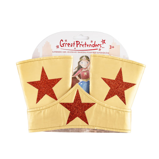 Great Pretenders Superhero Girl Headband and Wristbands Set