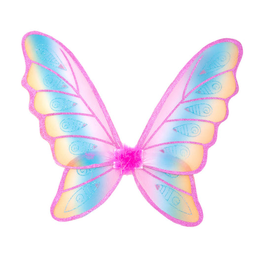 Great Pretenders Glitter Rainbow Wings - Fuschia