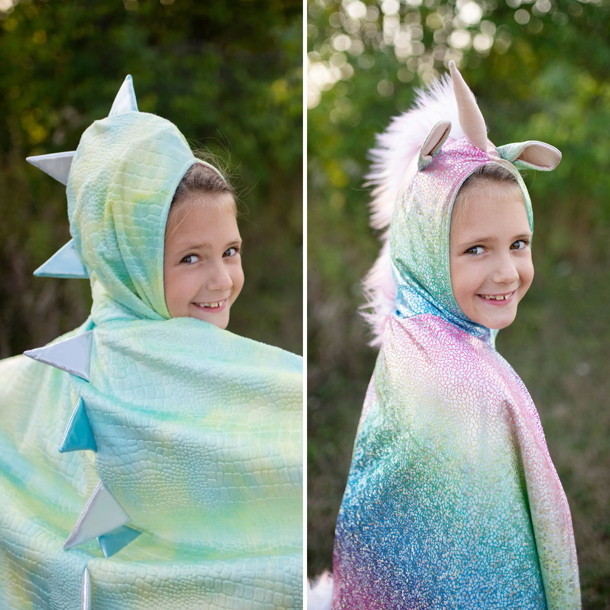 Reversible Rainbow Unicorn and Dragon Cape