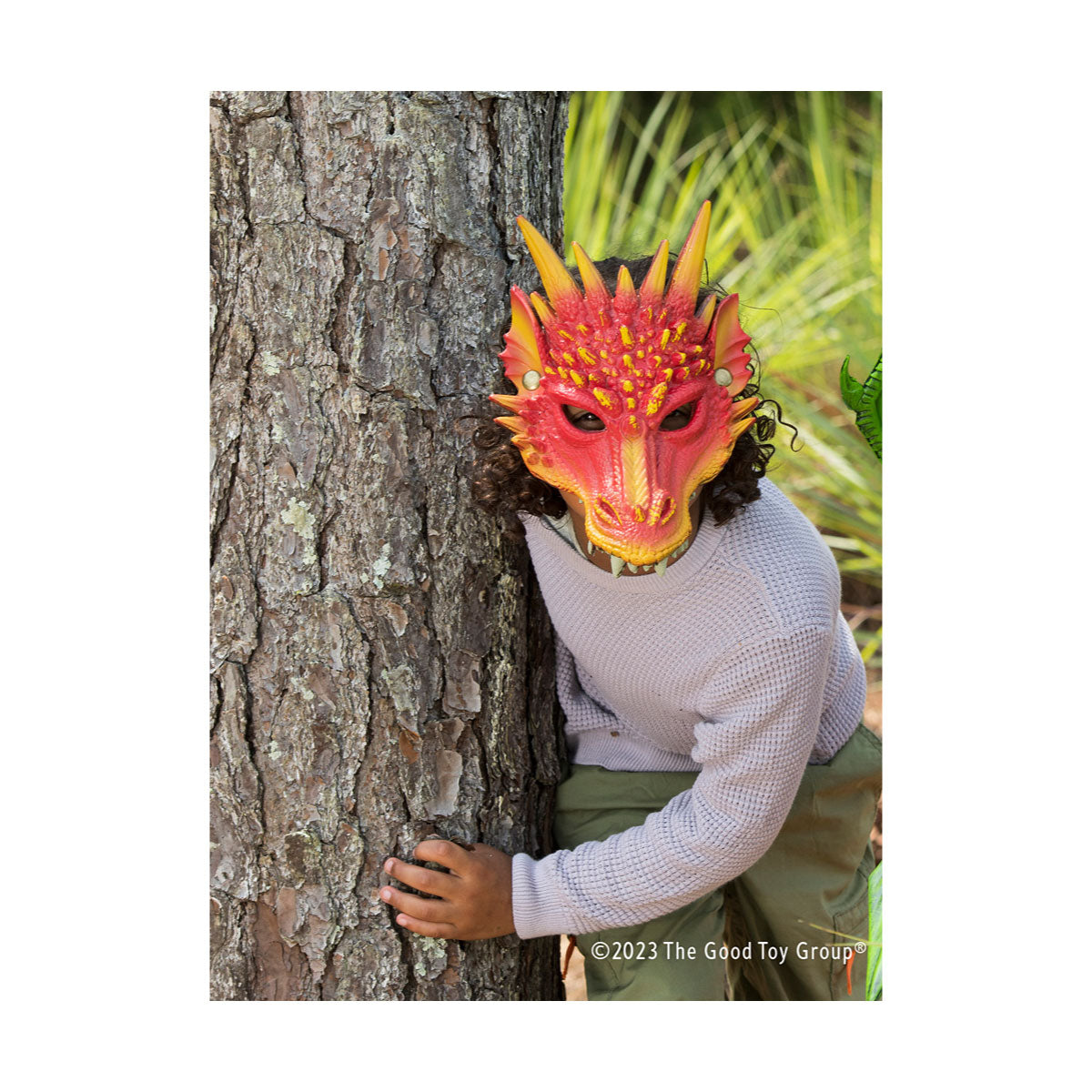 Great Pretenders Rubberized Dragon Mask in Red