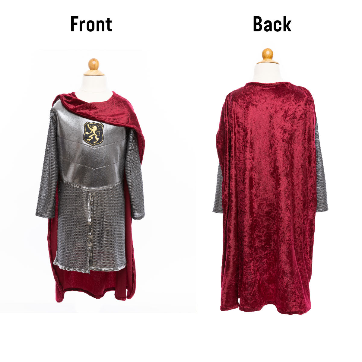 Great Pretenders Silver Knight Tunic with Red Cape