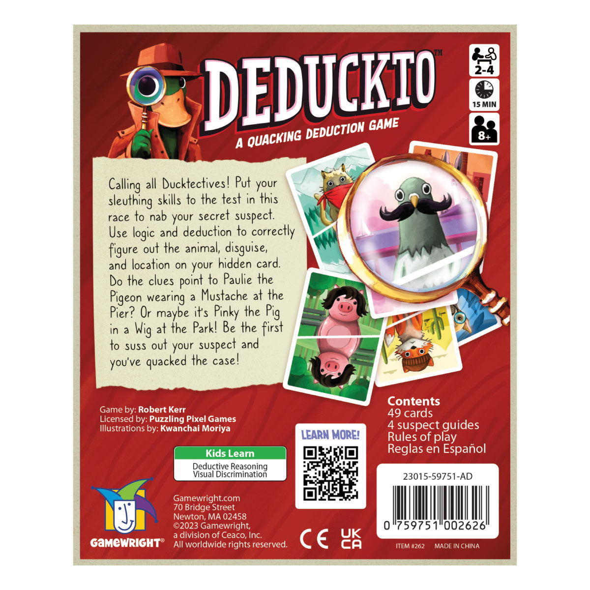 Deduckto deduction game from Gamewright