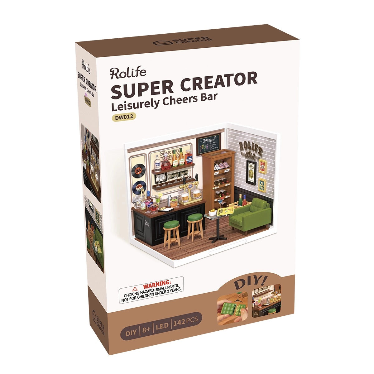 Hands Craft Rolife DIY Miniature Building Kit Leisurely Cheers Bar