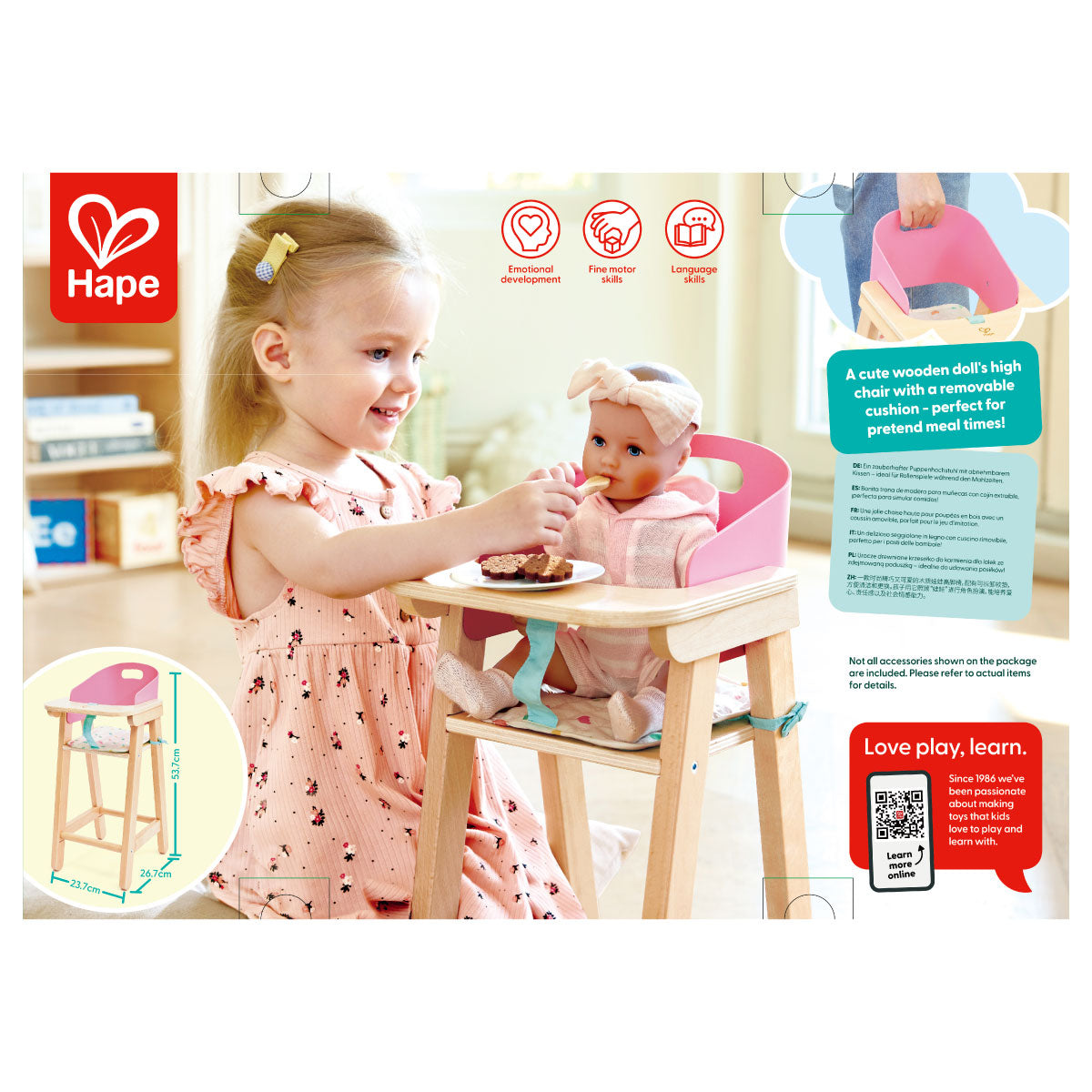 Hape Sweet Treats Doll Highchair