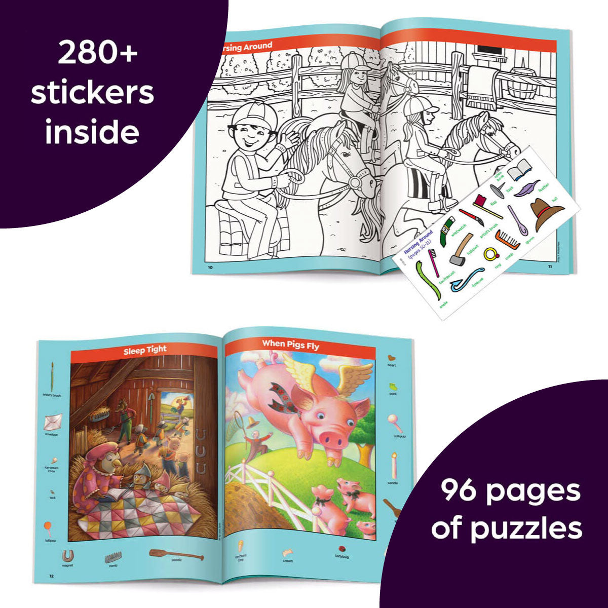 Highlights Hidden Pictures Barnyard Sticker Puzzles