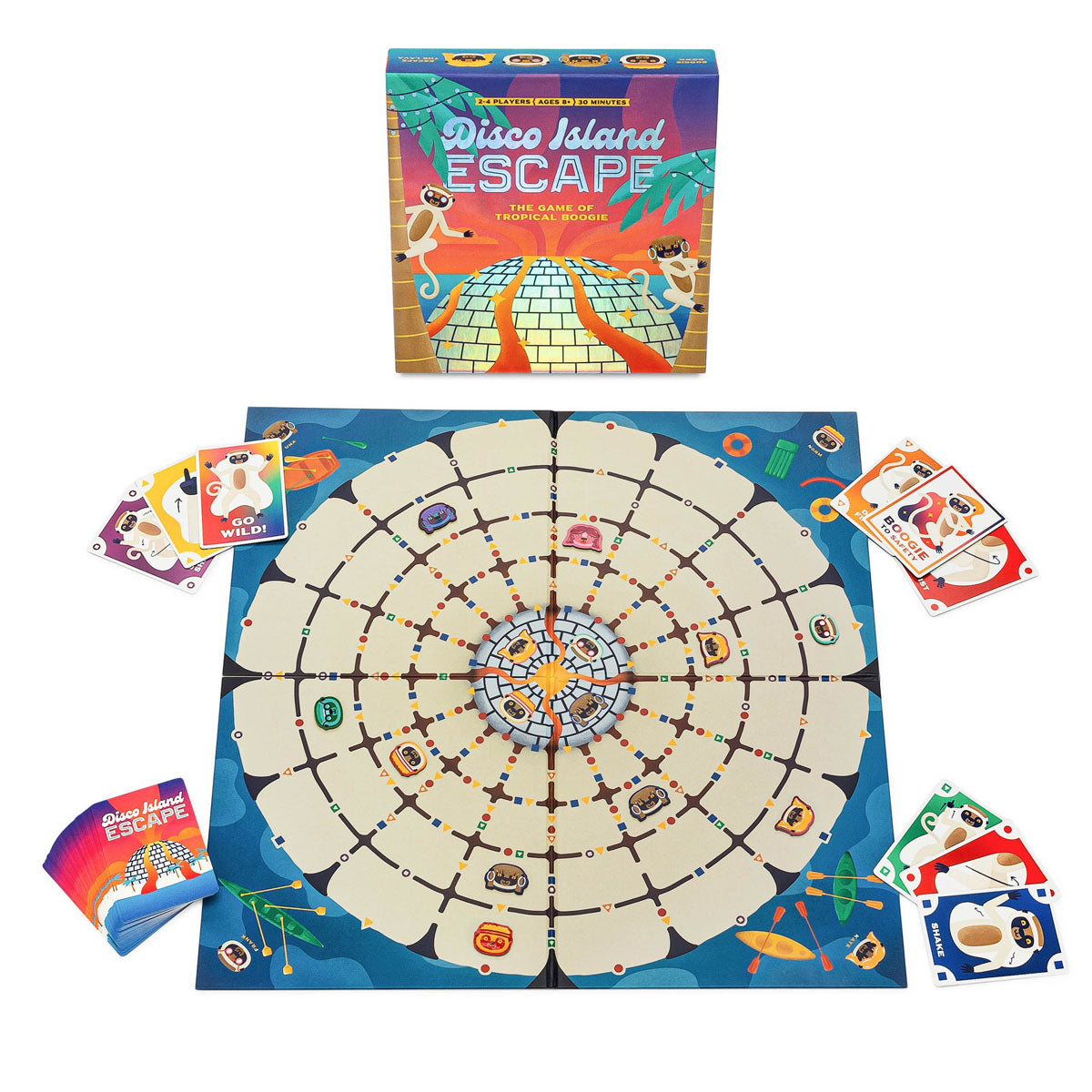 Hootenany Games Disco Island Escape Board Game