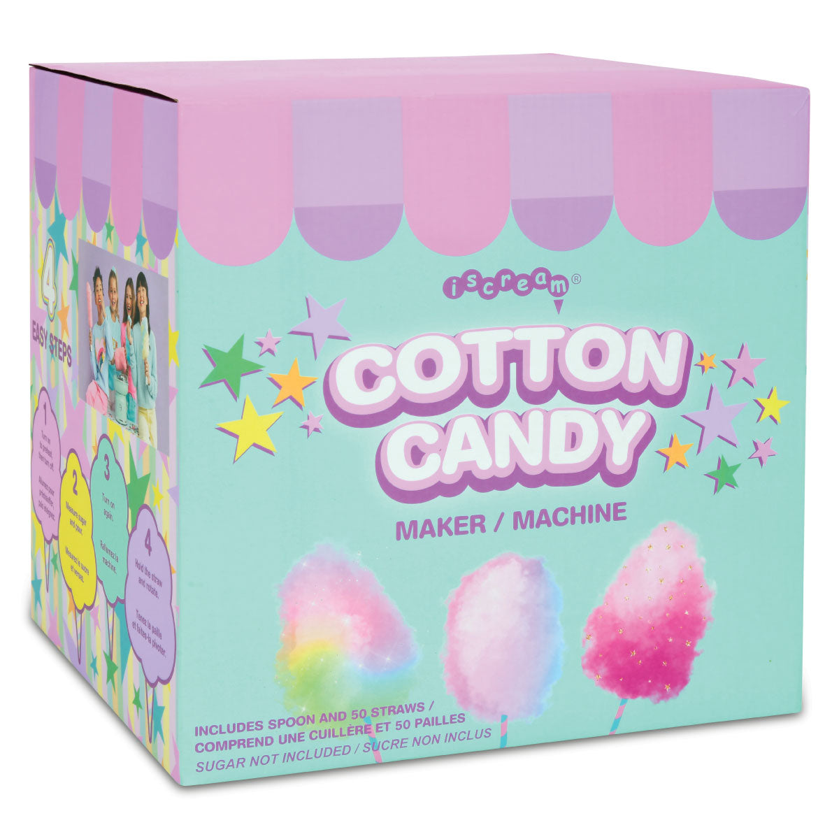 iScream Cotton Candy Maker with 50 Printed Straws