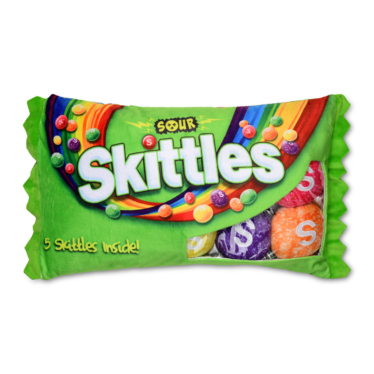 iScream Sour Skittles Candy Package Fleece Plush