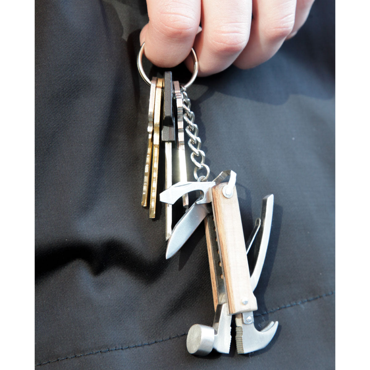 Kikkerland Mini Wooden Hammer Multi-Tool