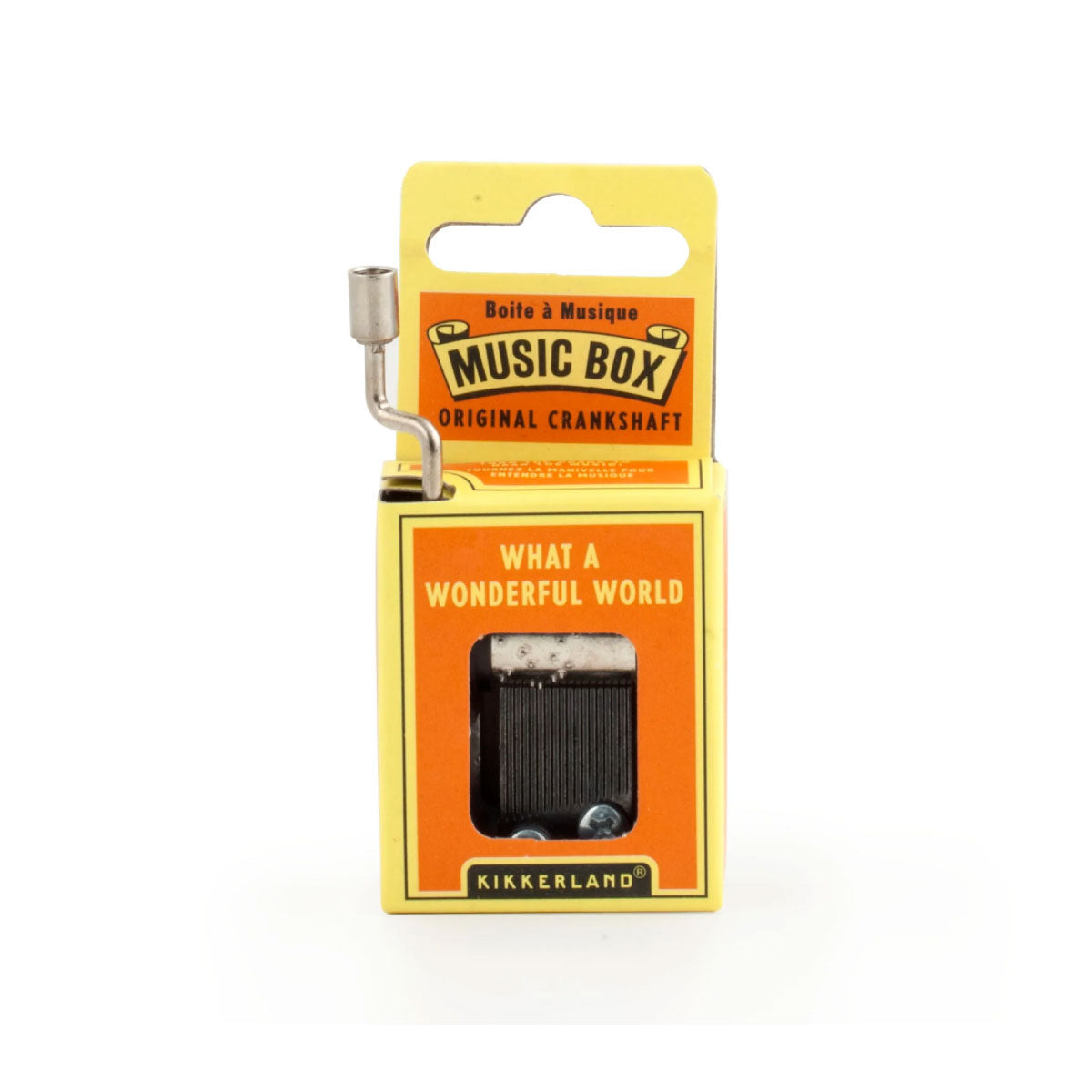 What a Wonderful World Crankshaft Music Box from Kikkerland
