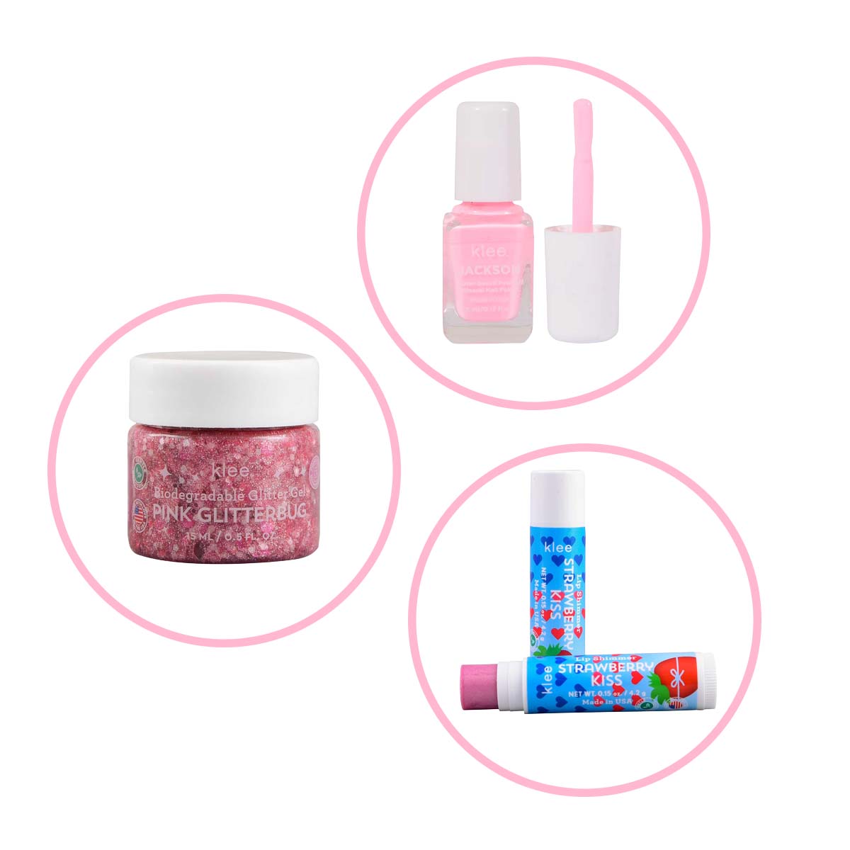 Klee Spinning Pink Makeup Kit with Bioglitter