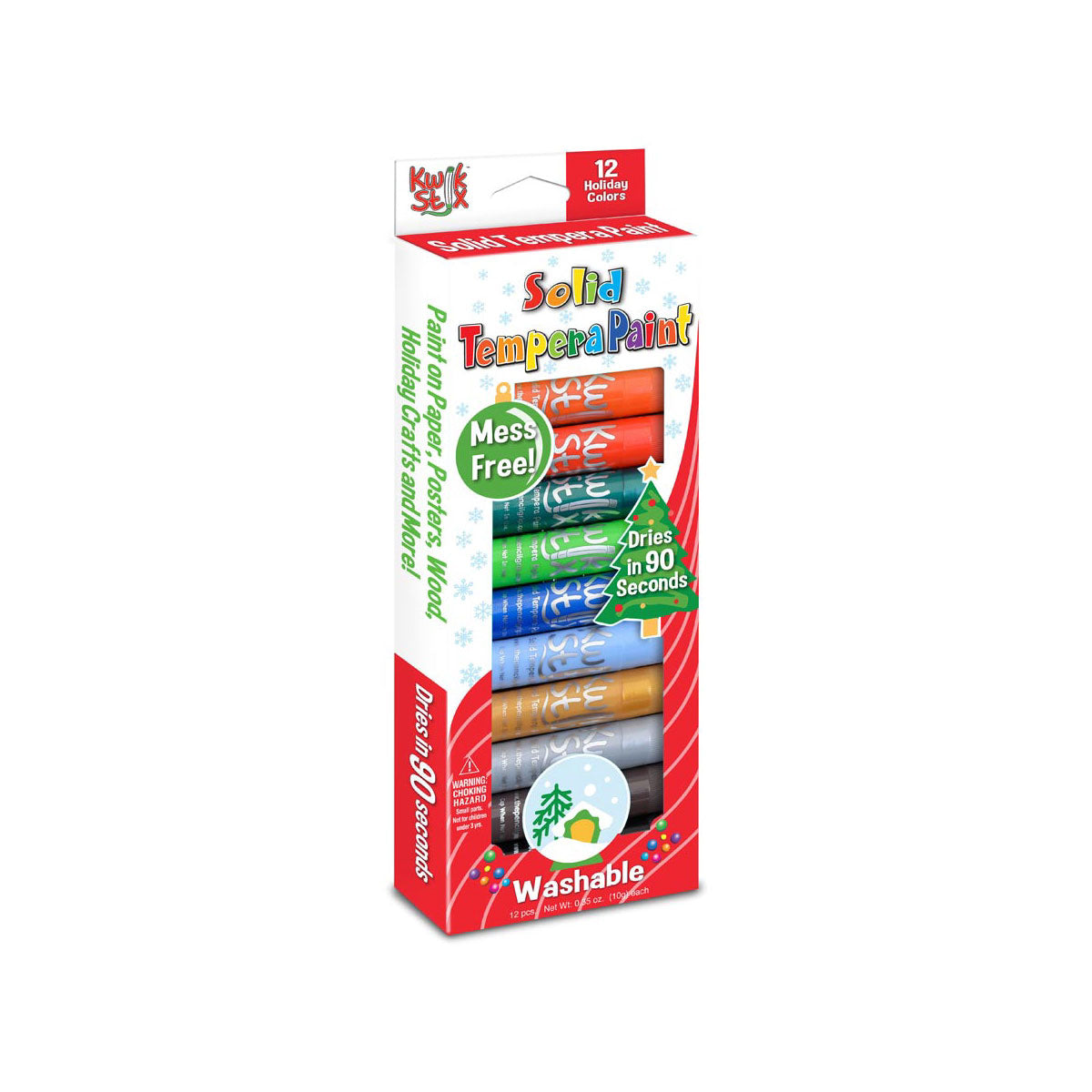 Kwik Stix Solid Tempera Paints 12 Color Holiday Limited Edition