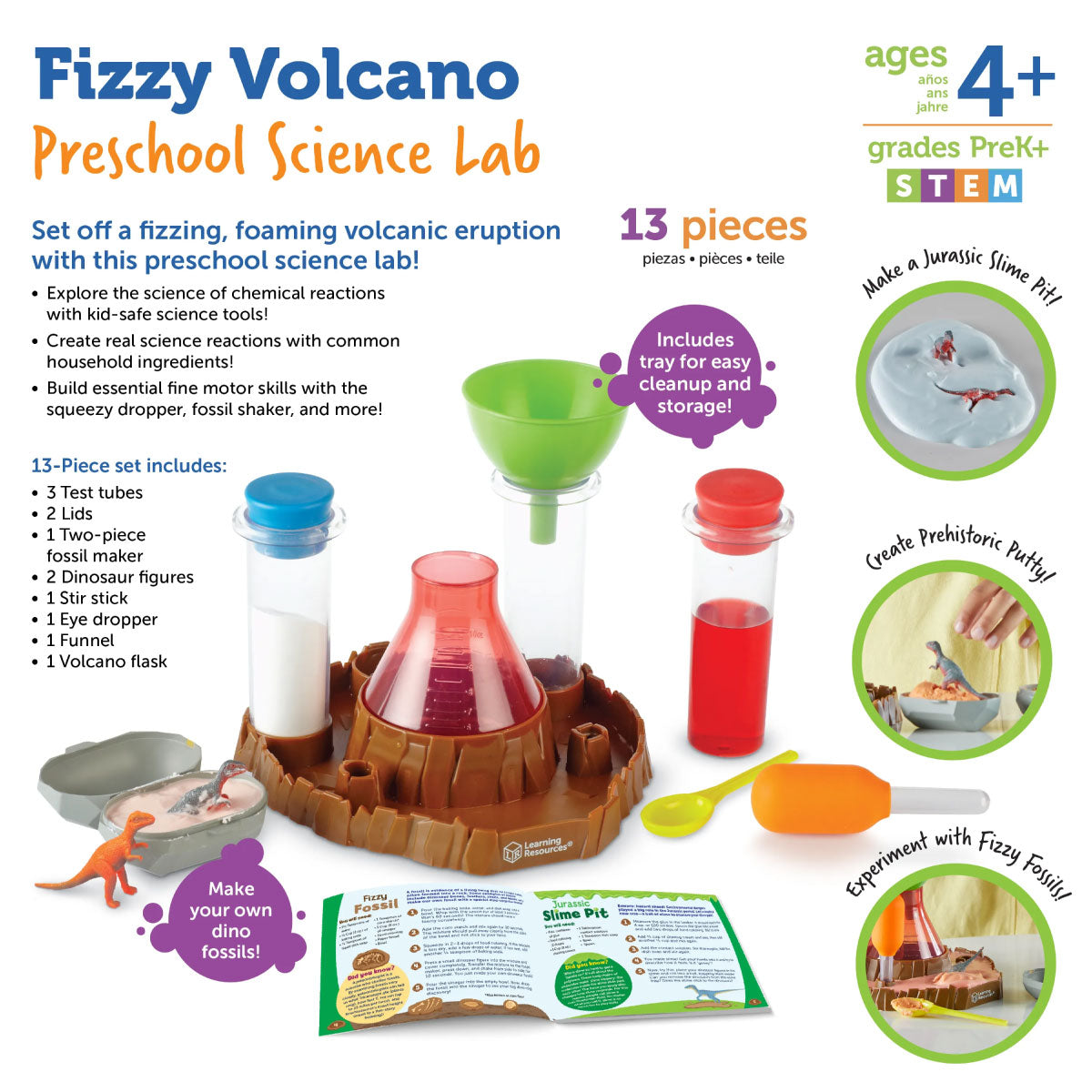 Learning Resources Fizzy Volcano Preschool Science Lab