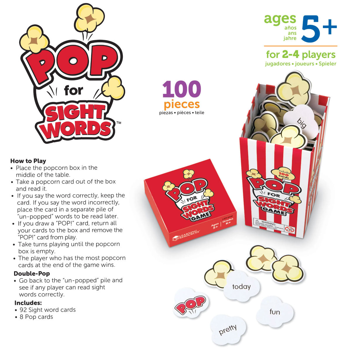Learning Resources Pop for Sight Words How To Play