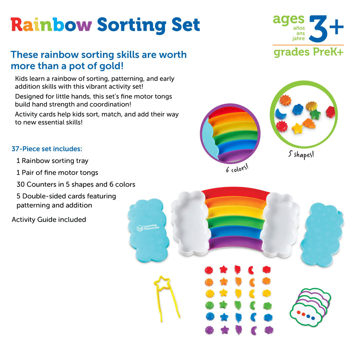 Learning Resources Rainbow Sorting Activity Set